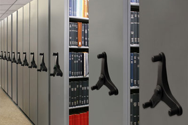 High Density Mobile Shelving in office