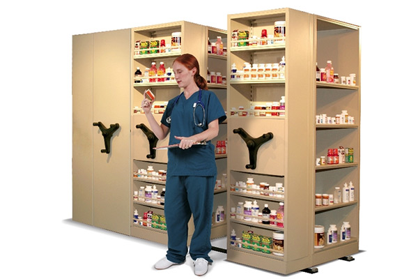 High Density Mobile Shelving, Healthcare and Pharmaceutical, O'Brien System