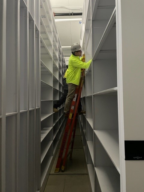 O'Brien Systems shelving installation example