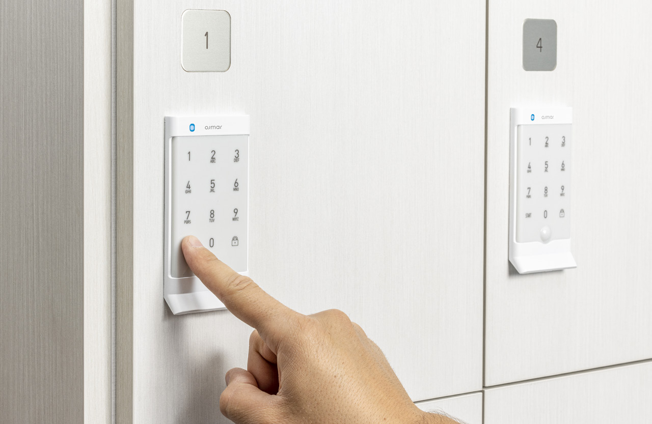 smart-lock, smart locker, secure storage, flexible storage