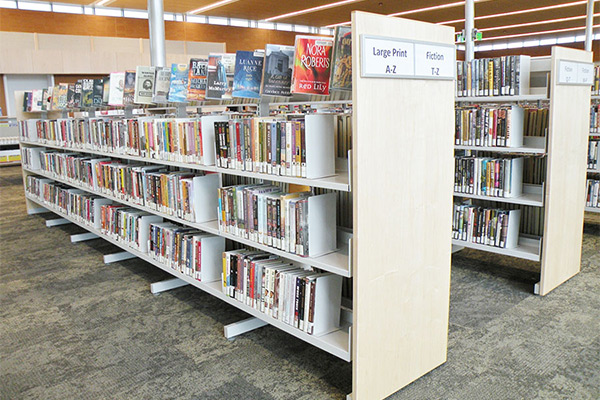 library shelving, back to school storage